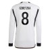 Prima Maglia Germania Mondiali 2022 Leon Goretzka 8 Manica Lunga